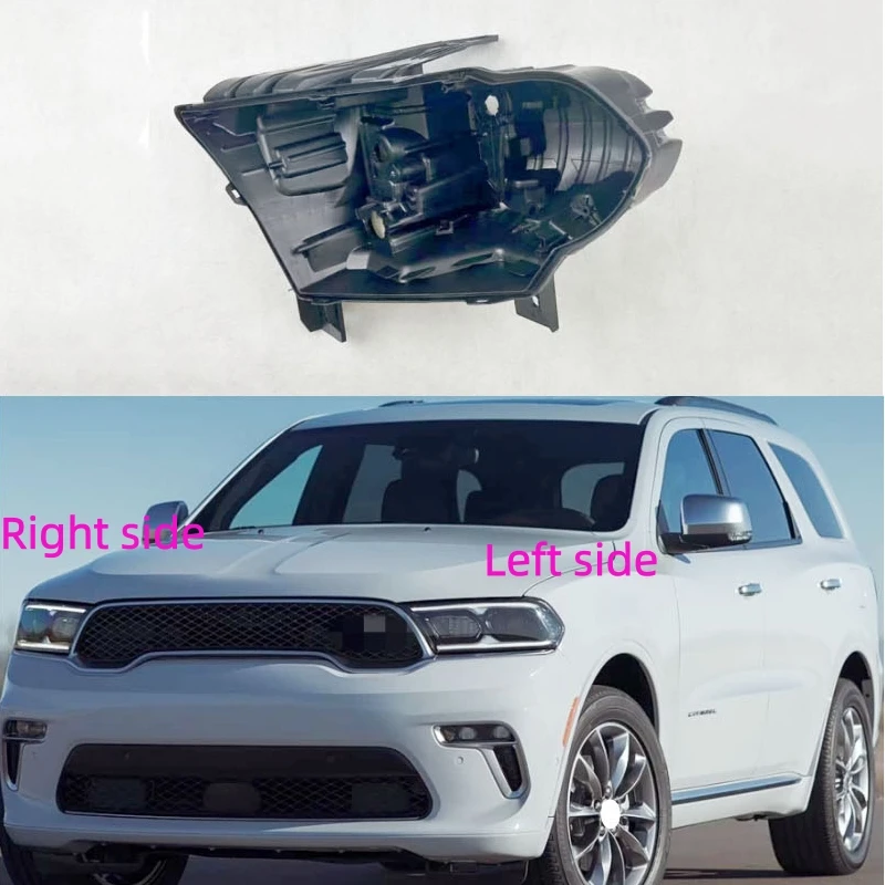 For Dodge Durango 2021 2022 2023 2024 2025 Headlamp Base Headlight Rear shell Replace Headlight House Black rear shell