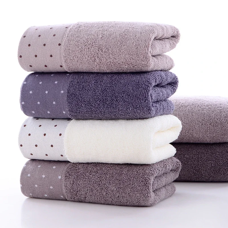 34x74cm High Quality Pure Cotton Thickened Towels Soft Absorbent Towels for Both Men Women's Household Use Face Washtowel
