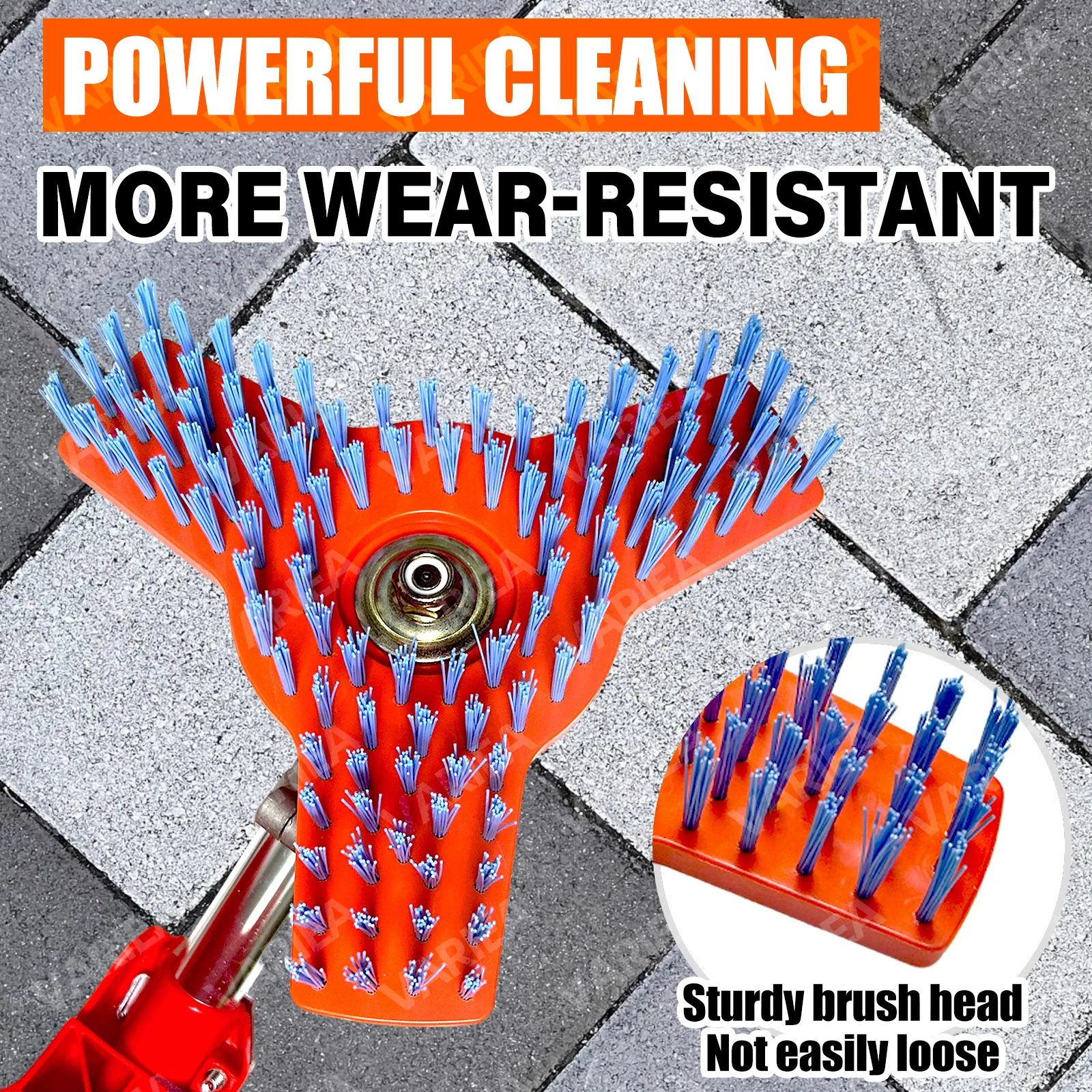VARIEA - A 10-inch Nylon Cleaning Brush Head That Doesn't Damage the Floor, A 3-Tooth Lawn Mower Replacement Head, Durable
