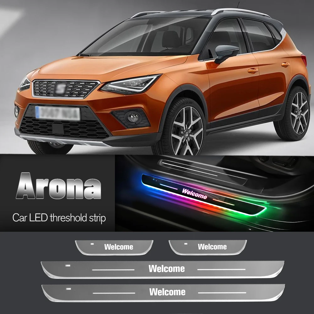 

Car Door Sill Light For Seat Arona KJ7 2017-2023 2018 2019 Customized Logo LED Welcome Threshold Pedal Lamp Accessories