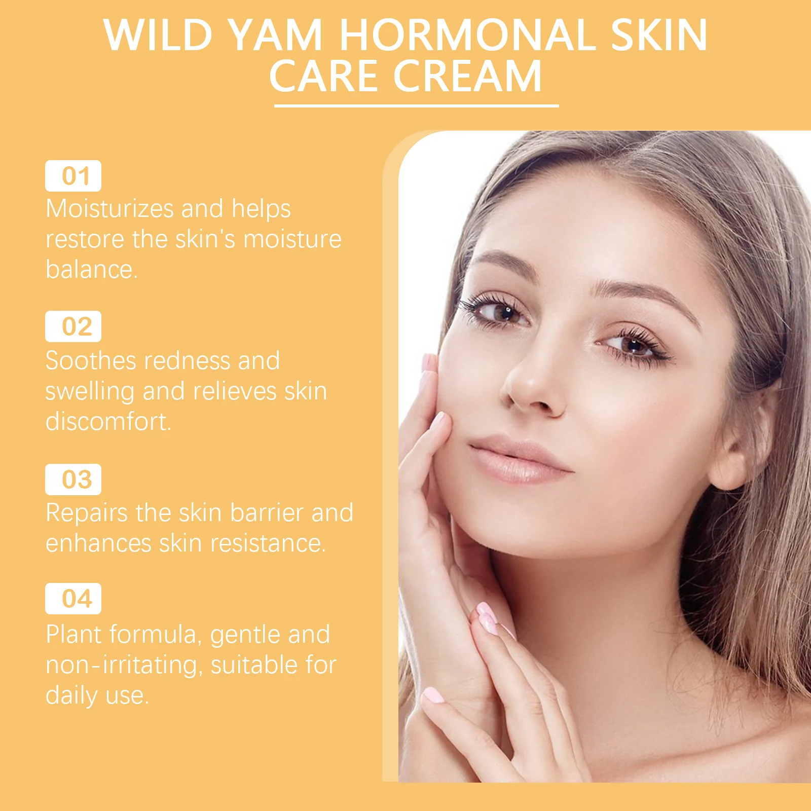 Wild Yam Cream Strong Hormonal Helper Balance Moisturizing Brightening Firming Improve Dullness Healthy Facial Skin Care Product