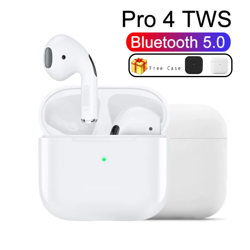 Air Pro4-auriculares inalámbricos originales, audífonos internos duales, Ultra largos, modo de espera, para correr, graves, deportivos, música, con micrófono