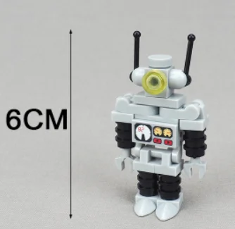 Modern City MOC Robot Building Block Assembling Mecha Small Puzzle AI Combat Man Mini Brick Desktop DIY Toy Decoration Gift K058