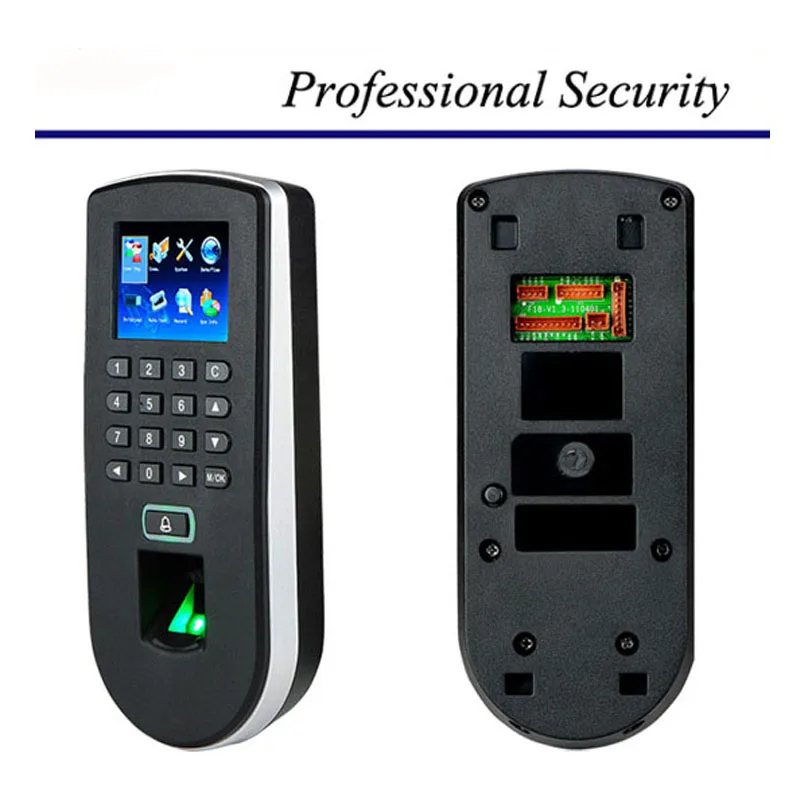 F19 Linux System TCP/IP USB RS232 Fingerprint Time Attendance And Access Control System With 125KHZ RF Card 13.56 Mf Card