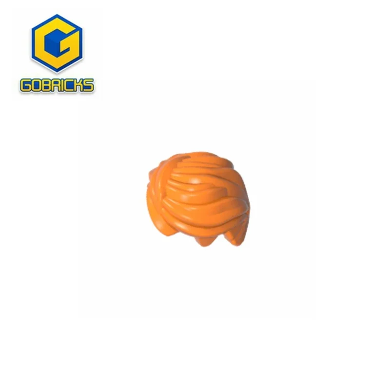 Gobricks GDS-M113 Minifig, Hair Swept Back Tousled compatible with lego 43753 Technical Building Blocks Liftarm Modified