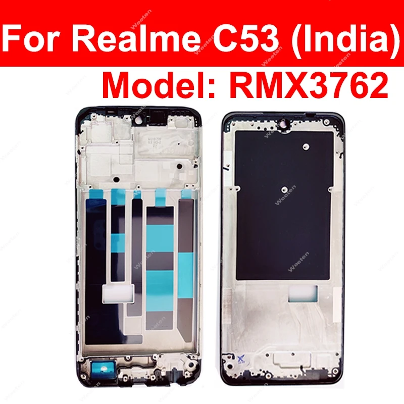 For Realme C51 C53 C55 C65 C67 5G Front LCD Frame Cover LCD Housing Holder Bezel Case Flex Replacement