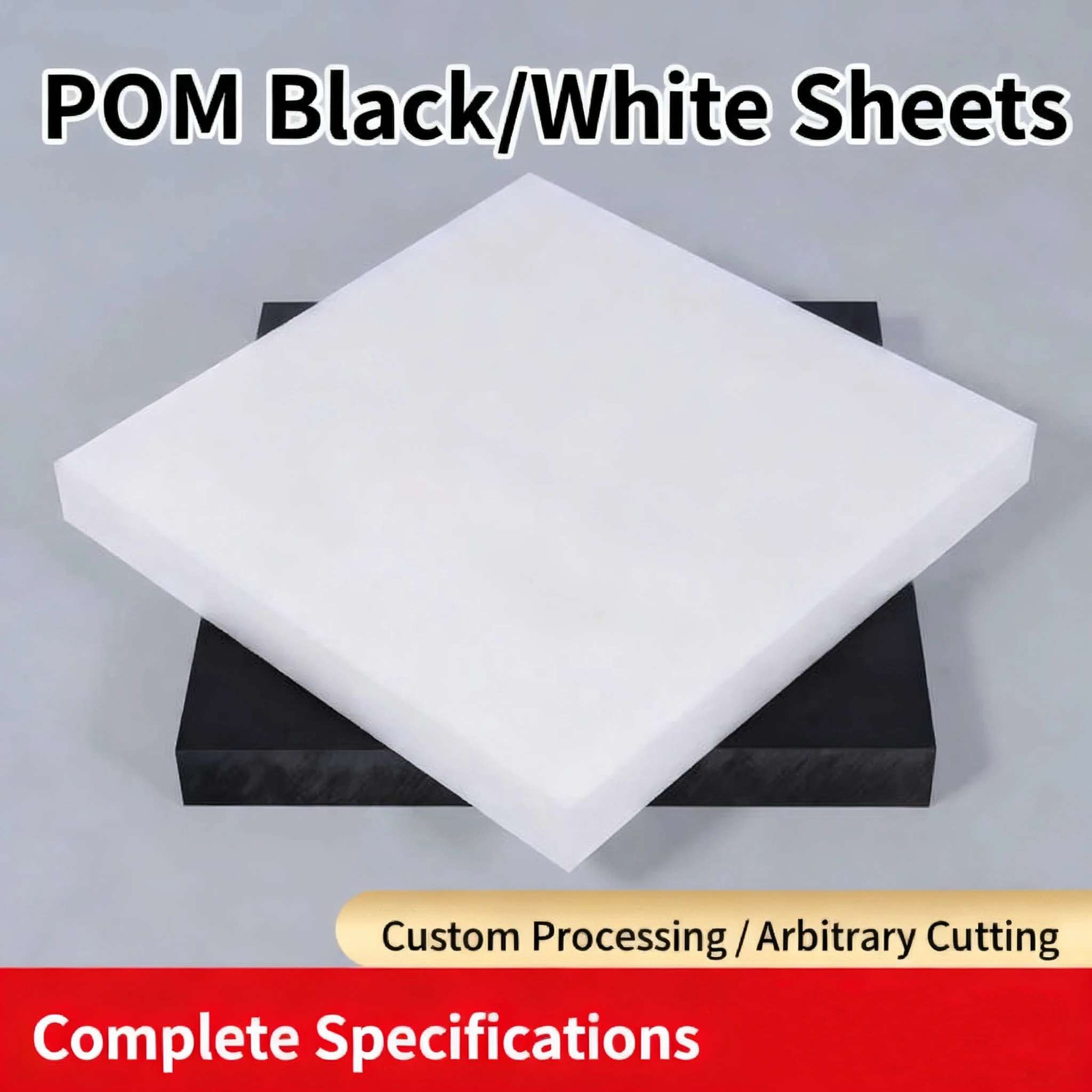 POM Board Black /White Polyoxymethylene Board Anti-static Plastic Board Engineering Plastic Steel Board Thickness 0.8mm~20mm