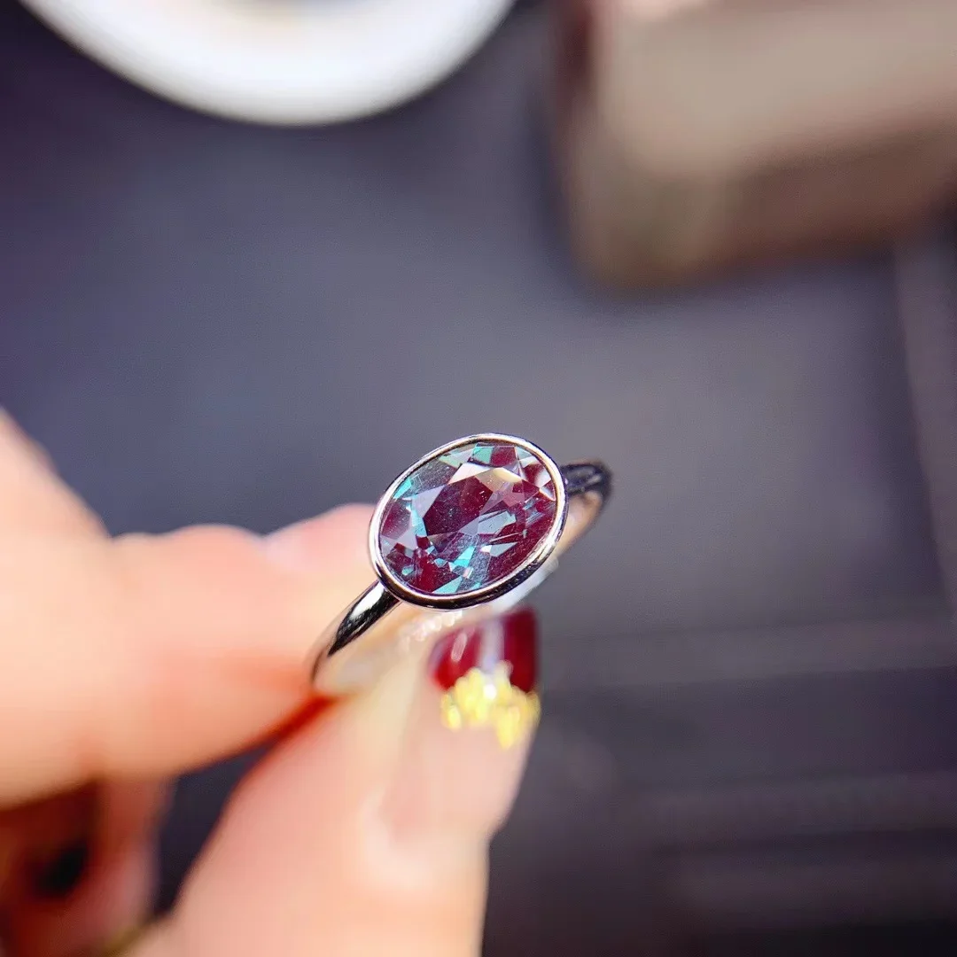 

Кольцо из натурального александрита, женское серебряное Обручальное кольцо в Подарок на годовщину для женщин