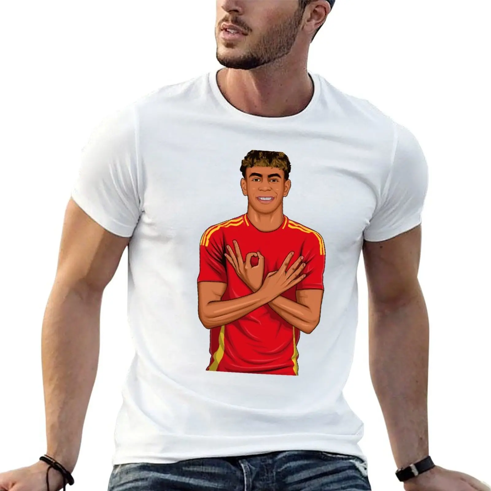 

Для хлопка Ямаловый принт на заказ мужские футболки с рисунком Lamine футболки футболка футболка