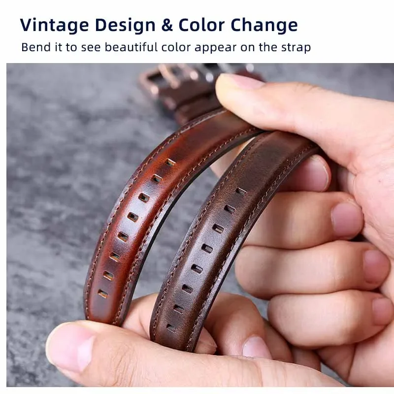 حزام ساعة من الجلد الطبيعي للرجال والنساء ، حزام سوار ، حزام جلد البقر ، DW ، دانيال ، ولينغتون ، كلاسيك ، مبدع ، شمع زيت ، 18 مللي متر ، 20 مللي متر ، 22 مللي متر
