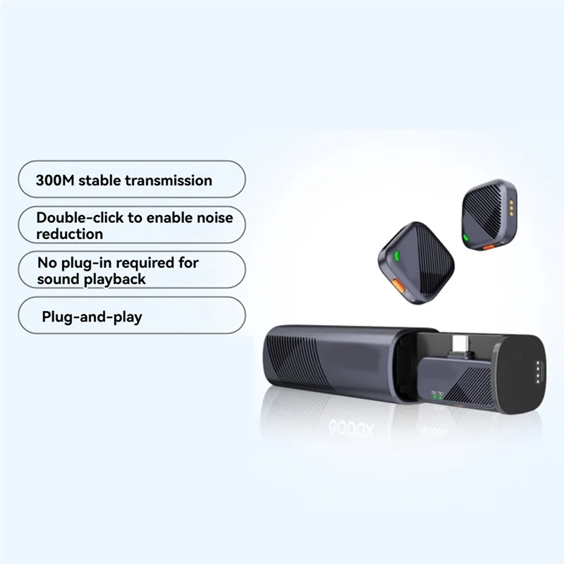 AS95-Беспроводная микрофонная система, 2,4 ГГц, капсула времени, конструкция, стабильная передача 300 м для прямой трансляции Vlogg A