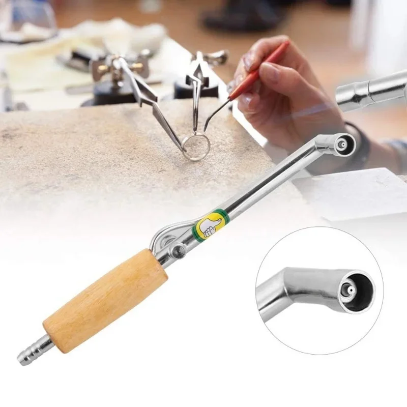 

Регулируемая бутановая горелка с деревянной ручкой для изготовления ювелирных изделий, набор инструментов для пайки золота и серебра