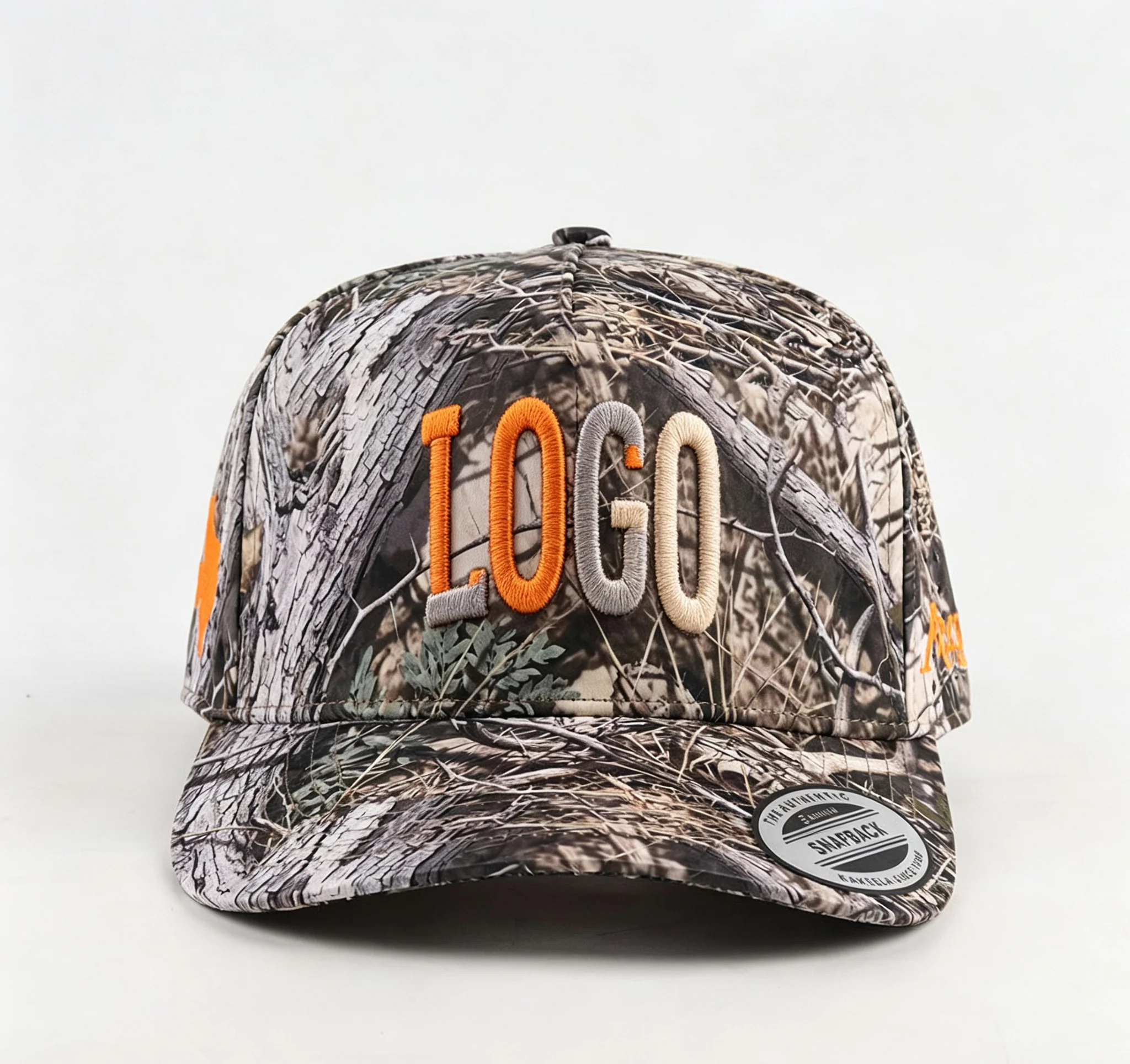 Assorted Design Waterproof Polyester Golf Hat Custom 3D Embroidery Camo Print Baseball Cap for Outdoor Hunting view 2
