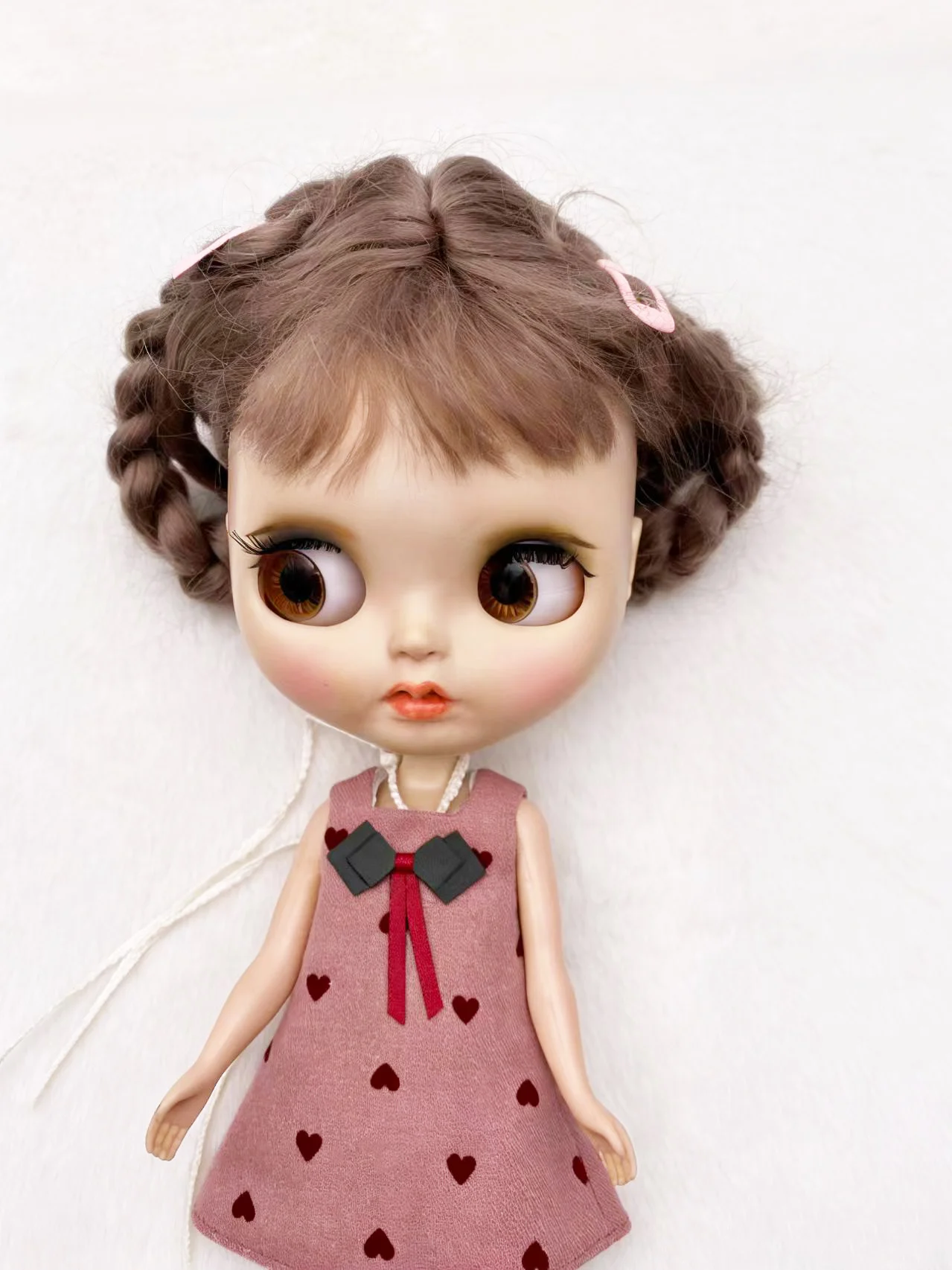 

NEW Dula Doll Clothes Dress Heart-shaped girl Pink dress Blythe ob24 ob22 Azone Licca ICY JerryB 1/6 Doll Accessories