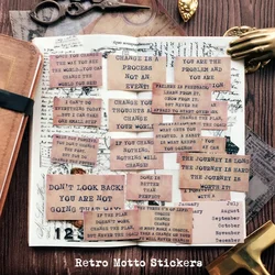 17 Pcs Tim Holtz frase ispiratrice diario spazzatura efemera adesivo Vintage Album fai da te adesivo estetico materiale Scrapbooking