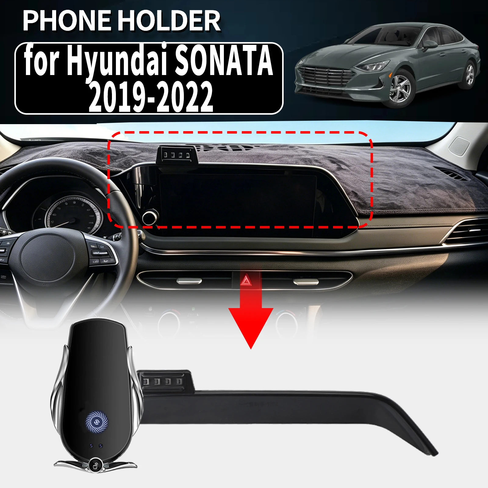 

for Hyundai SONATA 2019 2020 2021 2022 Vehicle-Specific Phone Holder Mount Car GPS Stand Easy Fix Auto Accessories