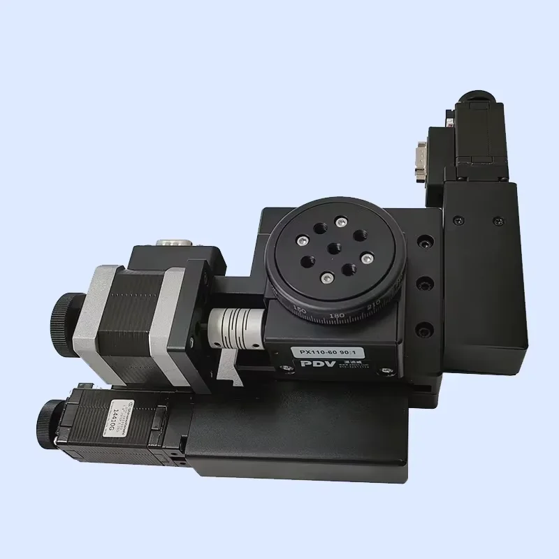 Three-axis displacement table XY+ rotation PX110-60+PT-XY15  Angular range360°