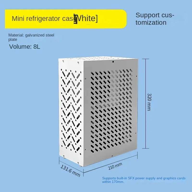 Portable ITX chassis, compact horizontal chassis, NAS chassis with unique display mini main box, portable chassis mini shell