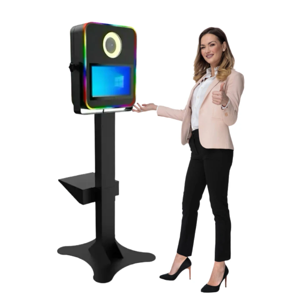 

2024 Wedding Touch Screen Kiosk Selfie Miroir Kiosk Machine Magic Mirror Photobooth