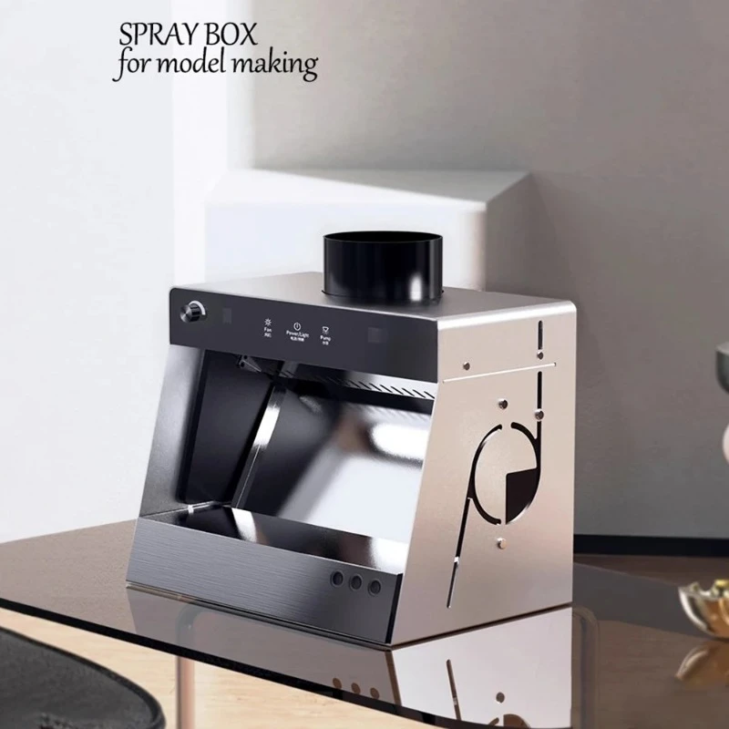 Mini Water Curtain Painting Booth V1pro - Hobby Gun Painting Station with Adjustable Ventilation and High CRI LED Lights