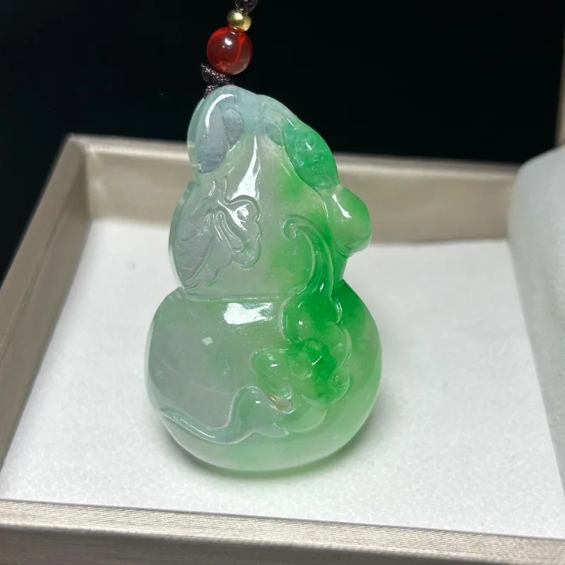 

New Natural High Ice Ethnic Style Gourd Pendant, Unisex Jade Pendant