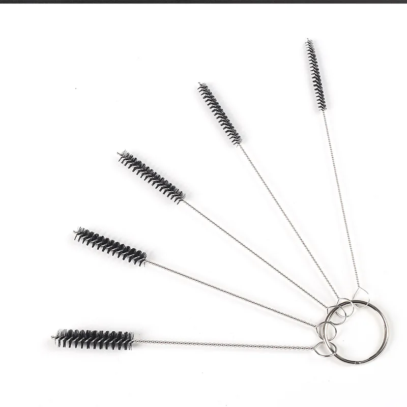 3/4/5/6/7mm lot 110mm muti-function hard hair smoking pipe brush pounchers clearing tool accessories for twisty pipe