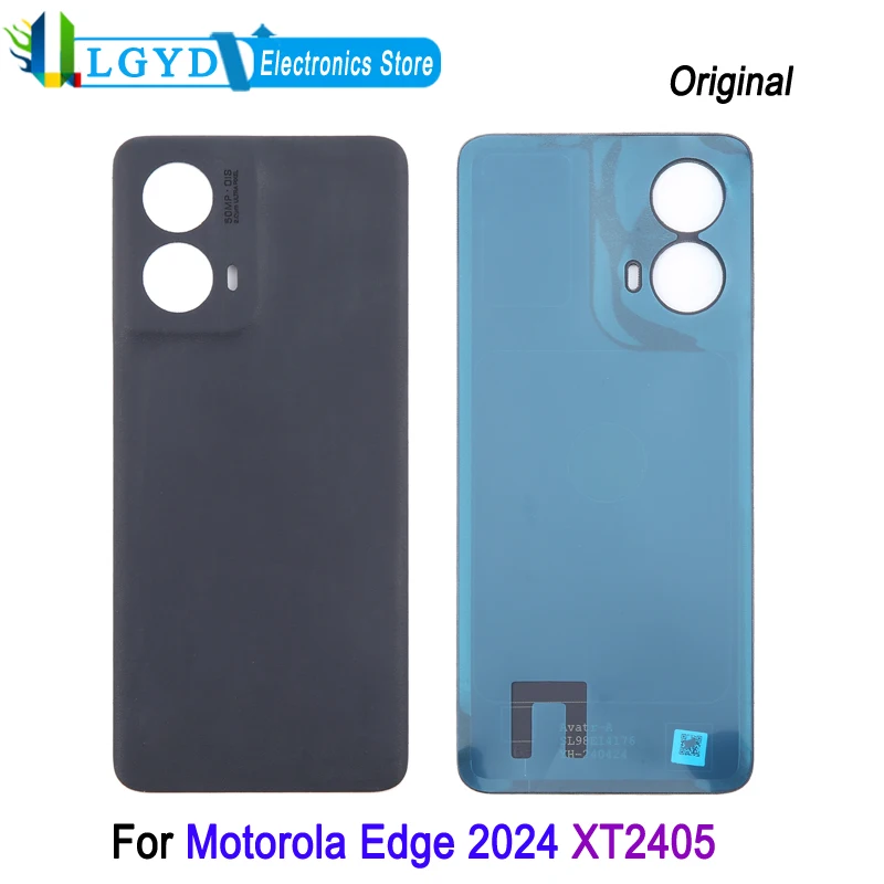 Reemplazo de la cubierta trasera de la batería para Motorola Edge 2024 XT2405, pieza de repuesto de la cubierta trasera del teléfono, con logotipo