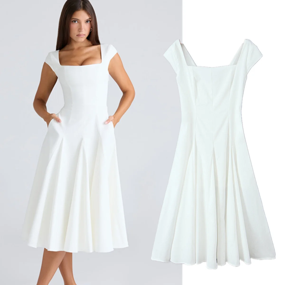 

Jenny&Dave 2026 Spring Summer White Color Dress Fashion Dress Elegant Party Dresses Vestidos Womens Dresses Long Dress