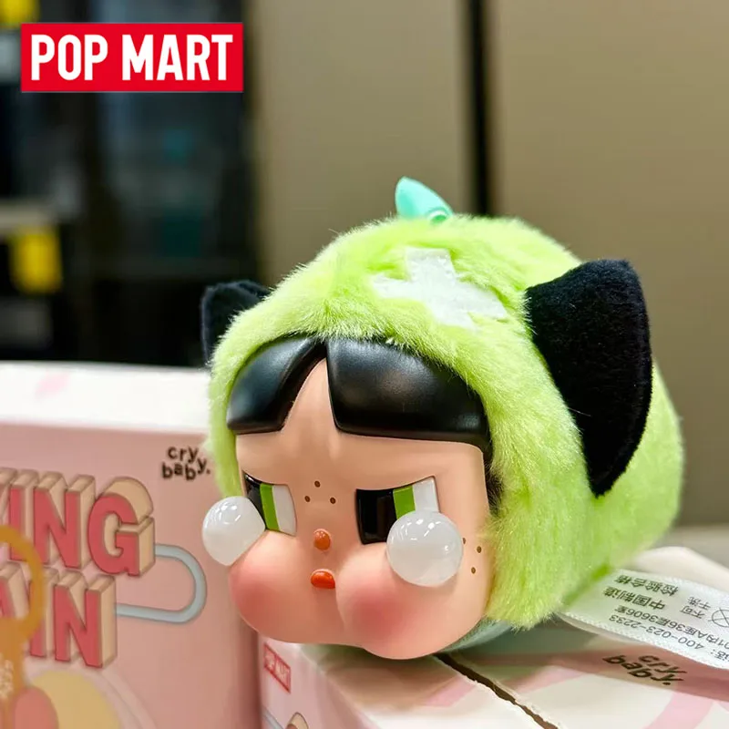 

POP MART CRYBABY x Powerpuff Girls Series - Виниловое лицо, плюшевая глухая коробка, загадочная коробка, кавайные украшения, фигурки, домашний декор, рабочий стол