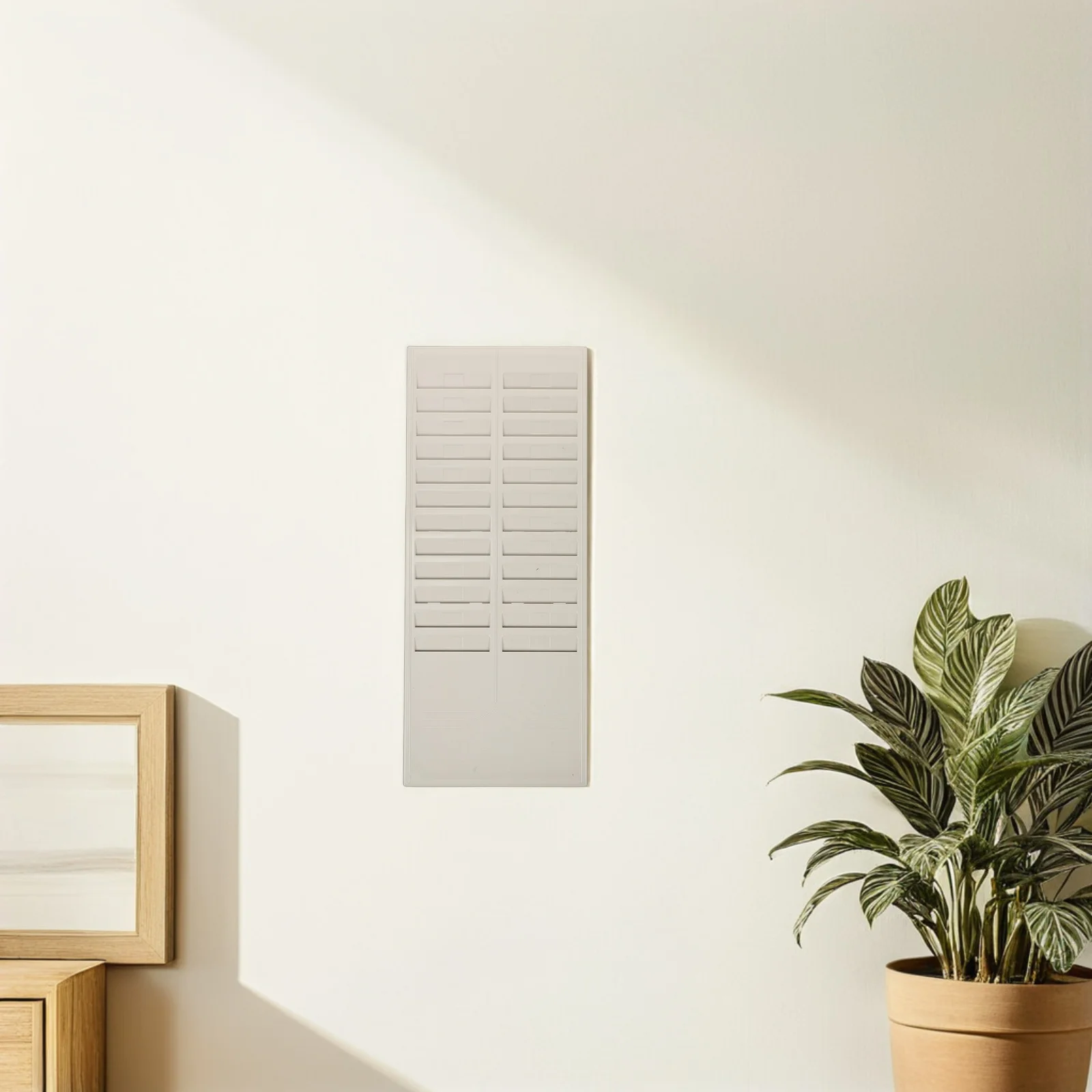 2 Stück Zeiterfassungskartenhalter Kunststoff 24 Slots Rack Mitarbeiter Abzeichen Organizer Büro Schreibtischzubehör 20,04 x 8,25 Zoll