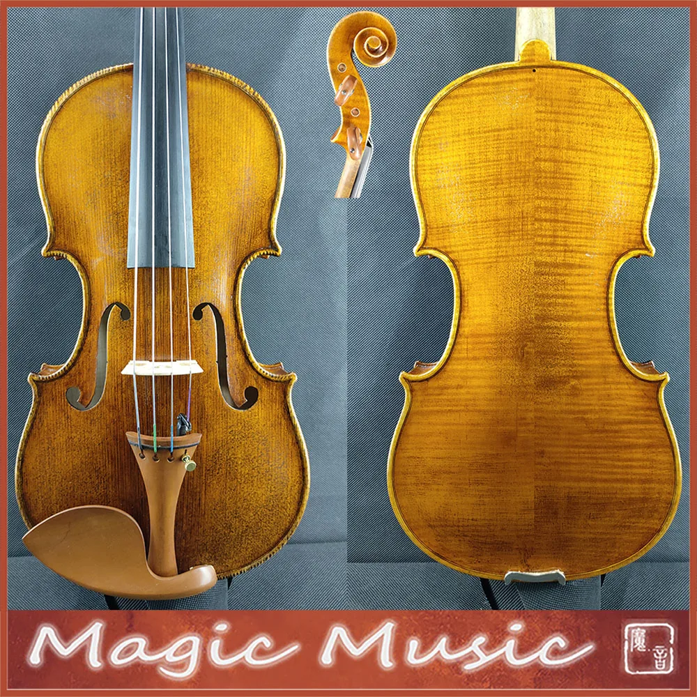 Copia de Viola de 15 pulgadas de una Viola modelo italiano Stradivarius del siglo XIX # 3725 Barniz al óleo hecho a mano 50 años abeto