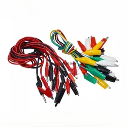 Crocodile Clip Line Banana Plug to Crocodile Clip with Line Power Supply Test Wire Connecting Line Red and Black 2 Lines 4 Clips