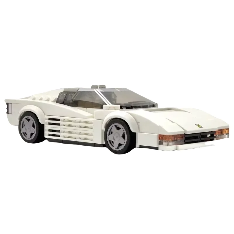 

MOC white sports car model - Small particle assembled toy building blocks 325 pieces - Creative holiday gift - Suitable as a bir