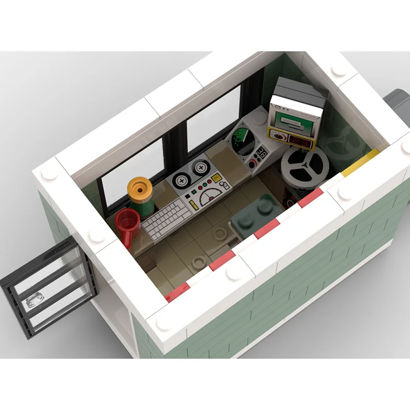 Street View Moc Building Brick Modular Winter Village WELF Radio  Model Technology Blocks Christmas DIY Toy Construction Gift