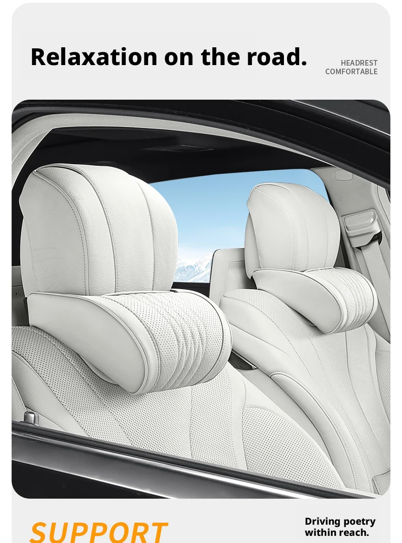 Auto-Kopfstütze mit Nackenschutz für Model 3, Model Y, Model S, Model X, Cybertruck, Roadster – Auto-Innenraumzubehör – Detail 6