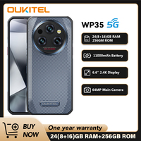 Oukitel WP35 Rugged Smartphone, 5G, 11000mAh, 24GB + 256GB, Andiron 14, 64 MP, NFC Cell Phone