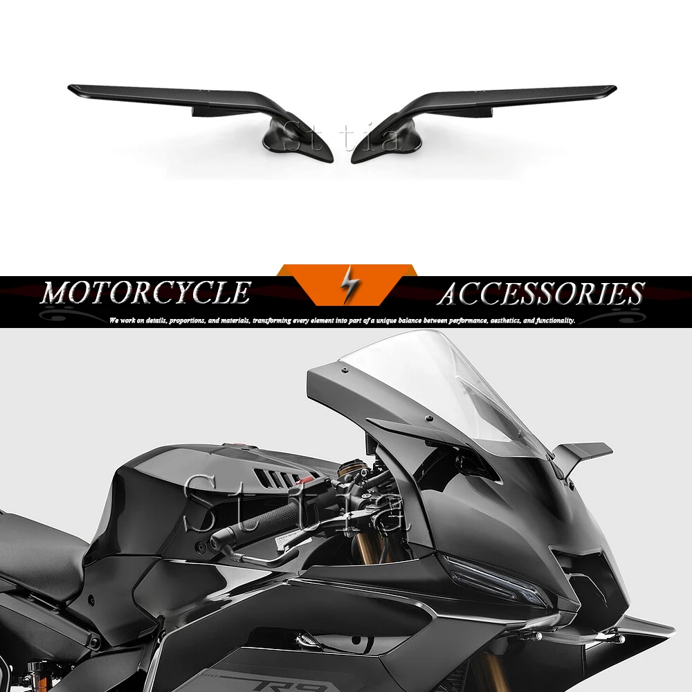 

Для YAMAHA YZF R9 YZFR9 YZF-R9 2025 мотоциклетное зеркало заднего вида невидимое спортивное зеркало с крылышками комплект регулируемое невидимое зеркало