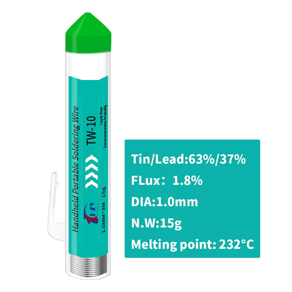 HZY TW-08/TW-10 Lead Free Solder Wire Tin Pen 0.8MM/1MM Portable Rosin Core Solder Welding Soldering Iron Battery Repair Tools