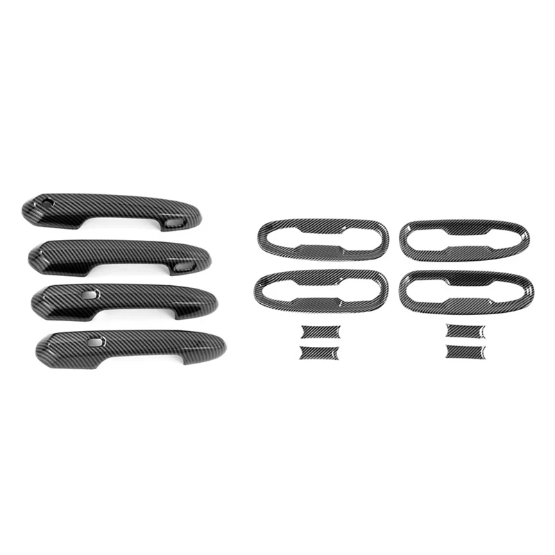 

1 комплект накладки на дверную ручку для Toyota Sienna 2022 2021, аксессуары, ABS углеродное волокно-A61E