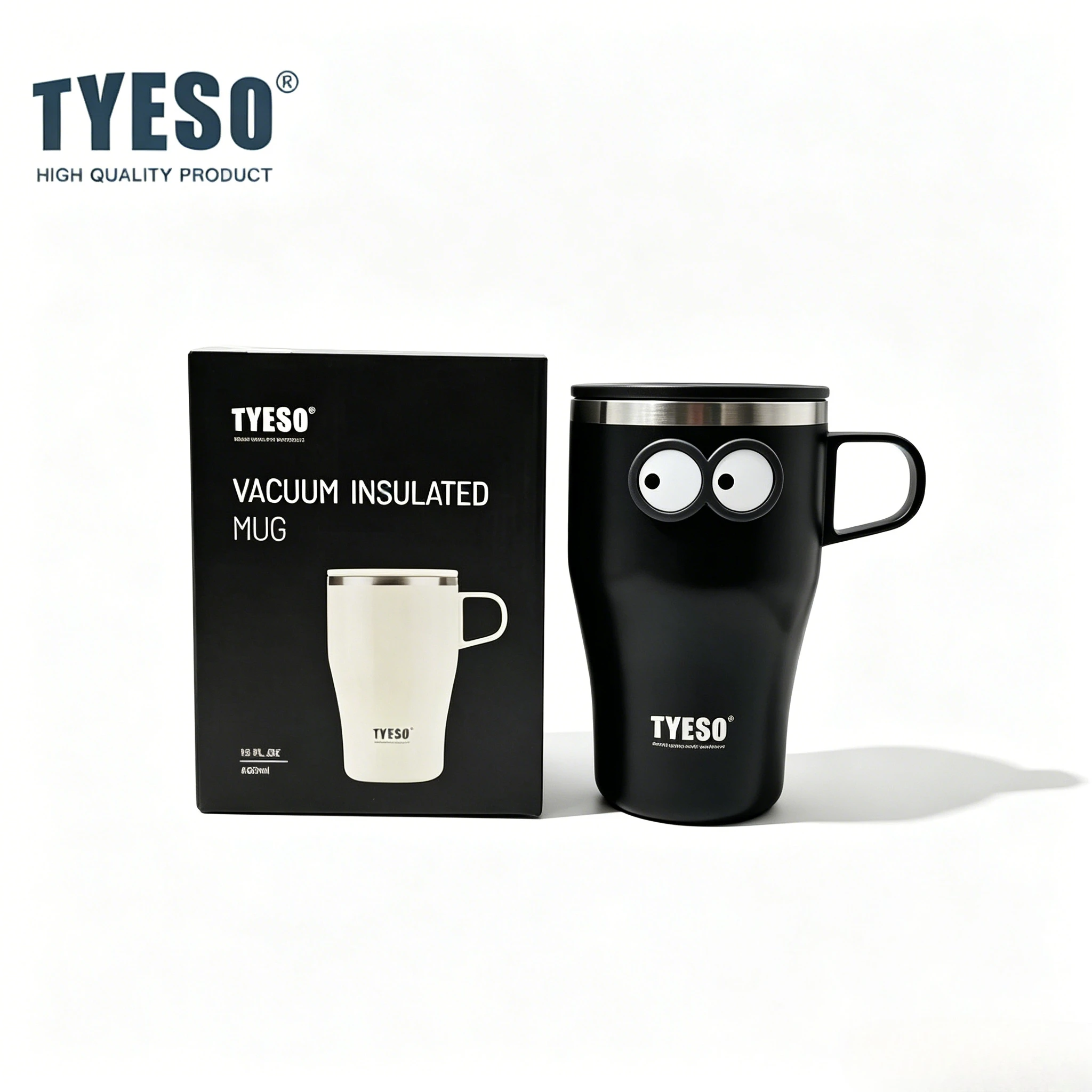 Home Office Hours - Tyeso Handheld Oogpatroon RVS Thermosfles Draagbare
