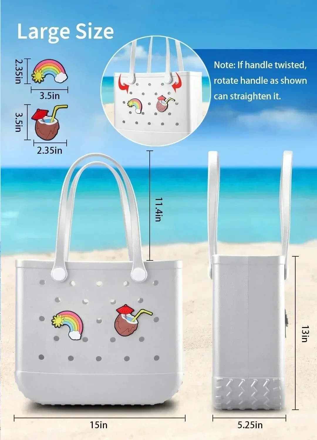 

8Pcs 1DIY kite rotatable gyroscope lands end tote bagsBog Bag Accessories Handbag Starfish Shell Beach Totes Bags Beach Bag