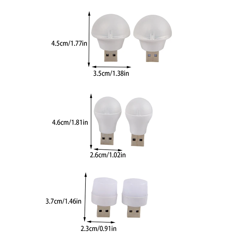 5pcs Mini USB Night Light 5V Super Bright Book Light Reading Lamp for Power Bank/Computer Charging LED Book Lamps