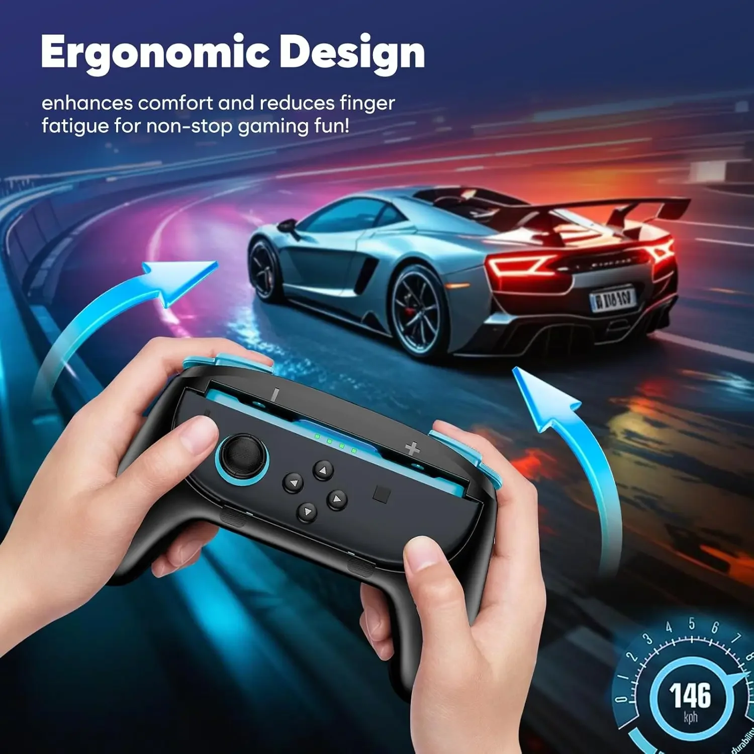 Nintendo Switch 2 용 2Pack 핸드 그립 Switch2 용 Joy-Con 왼쪽 오른쪽 게임 패드 세트 인체 공학적 핸들 어댑터 컨트롤러 액세서리