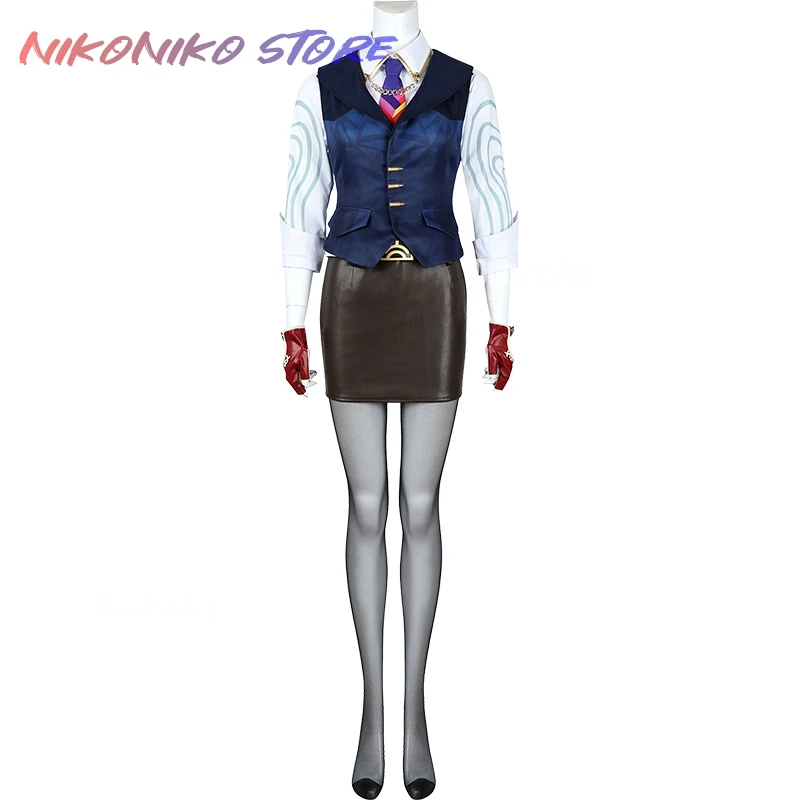 Anime Game Valorant Chamber 코스프레 Costume Women Short Skirt Vest Shirt Set Chamber Role-playing Women's Dresses suit XS-3XL