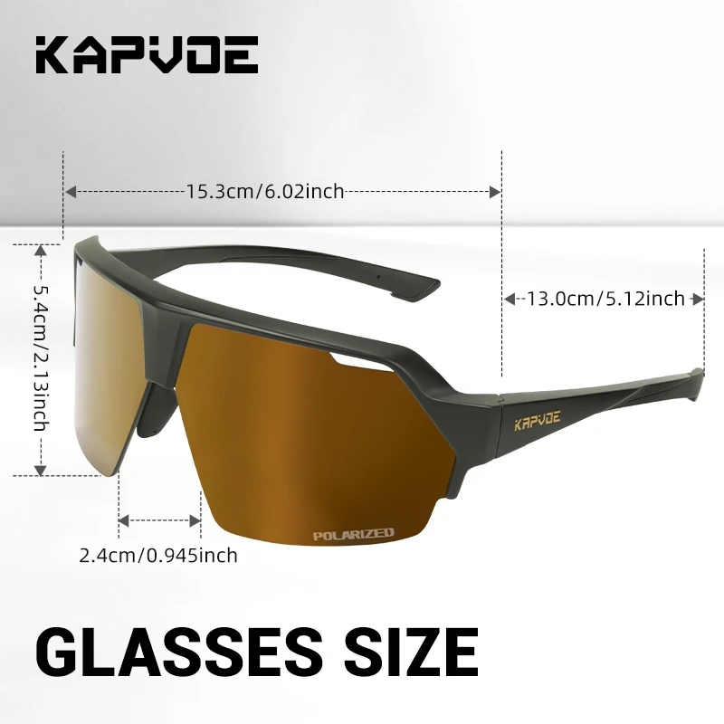 KAPVOE Outdoor Cycling Sunglasses Men Women Driving Bicycle Sports Running Eyewear Polarized Cycling UV400 Protection Glasses
