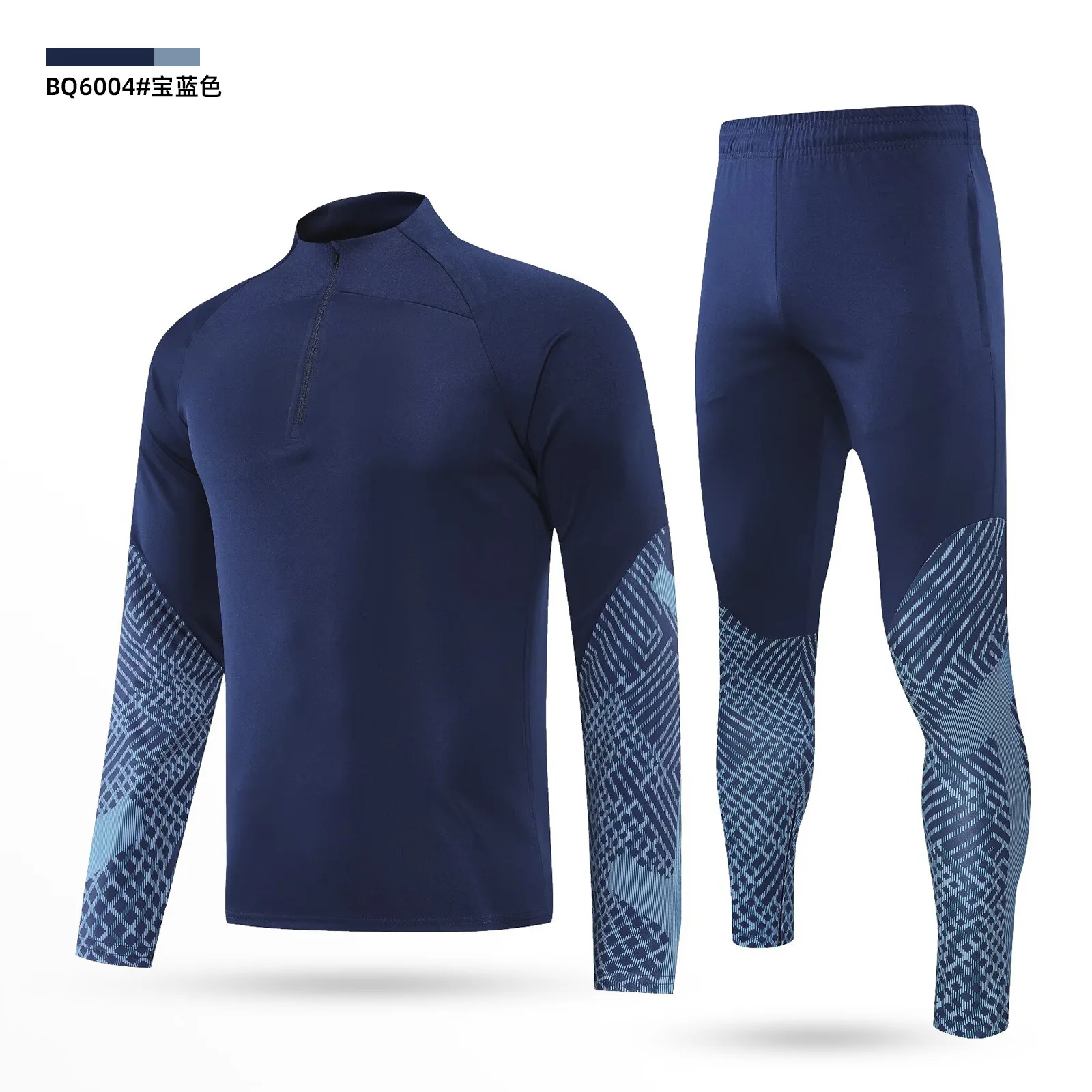 Mens Sports Set Football Training Tracksuit Long Sleeve Jerseys Zipper Tops And Pants 24-25 Gym Jogging Outdoor Soccer Uniform