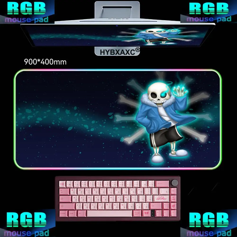 

RGB Hot Game Undertale Game Mouse Pad Keyboard Mousepad Lauge Natural Rubber Anti slip Deskmat PC Gamer Carpet Home Table pad