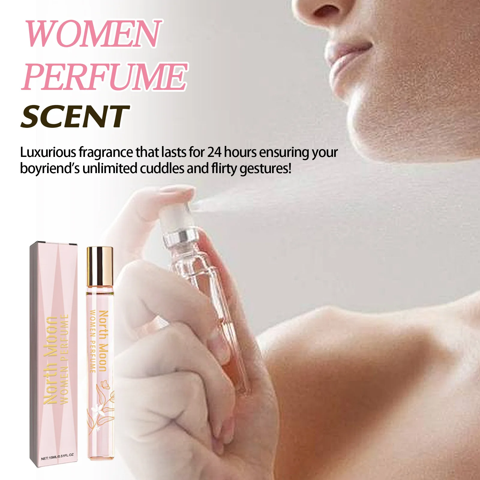 North Moon Women Rose Pheromone Perfume Attract Men Keep Balminess Charm Dating Confidence Body Deodorant Lasting Fresh Perfumes