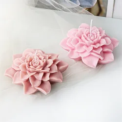 DIY 8-15cm Large Blooming Flower Candle Silicone Mold Peony Cake Chocolate Mold Rose Resin Mold Gypsum Molds Home Decor