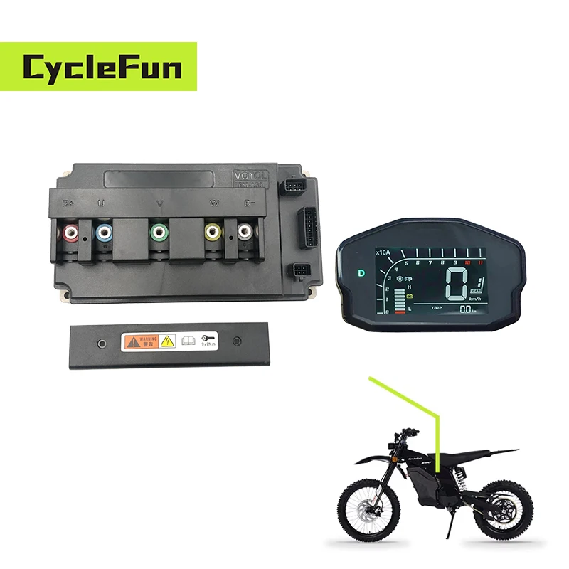 LANDE EM100S 48V-72V Votol 2KW 3KW Brushless Motor Controller With DKD Display for Electric Dirt Bike Motorcycles Accessories